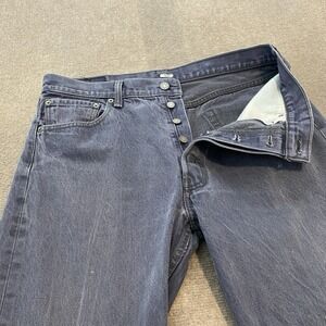 vtg Levis 501 Jeans Mens 36 Fits 35x30 Y2K Baggy Button Fly Blue Gray Distressed